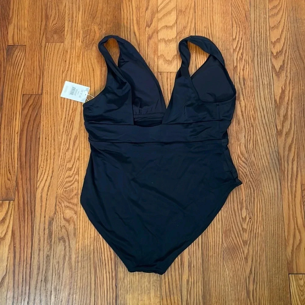 Andie Swim The Mykonos One Piece  Medium Coverage‎ Swimsuit Black size XL NWT